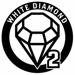 Roberts Surfboards White Diamond 2 Logo